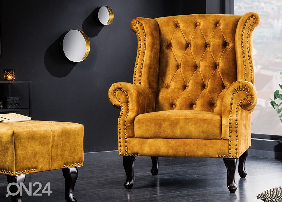 Nojatuoli Chesterfield kuvasuurennos
