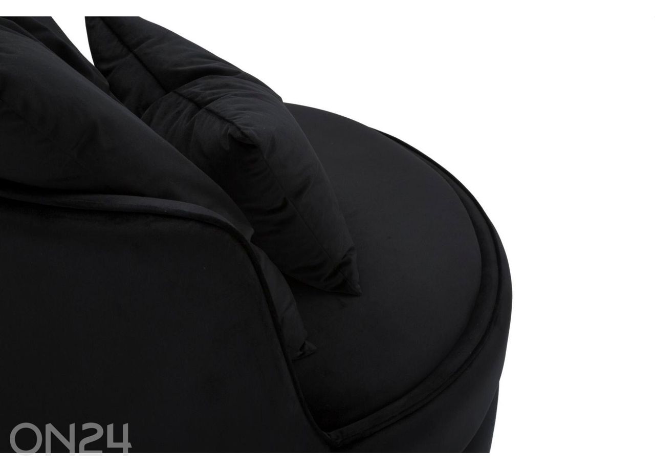 Nojatuoli Paris Ø72 cm, musta/kullanvärinen kuvasuurennos