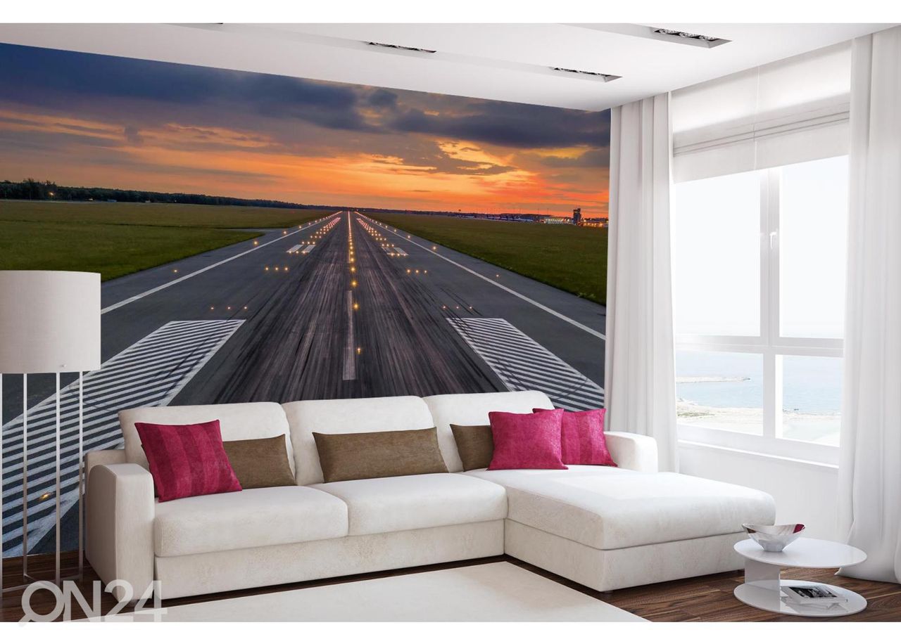 Non-woven kuvatapetti Airport Runway kuvasuurennos