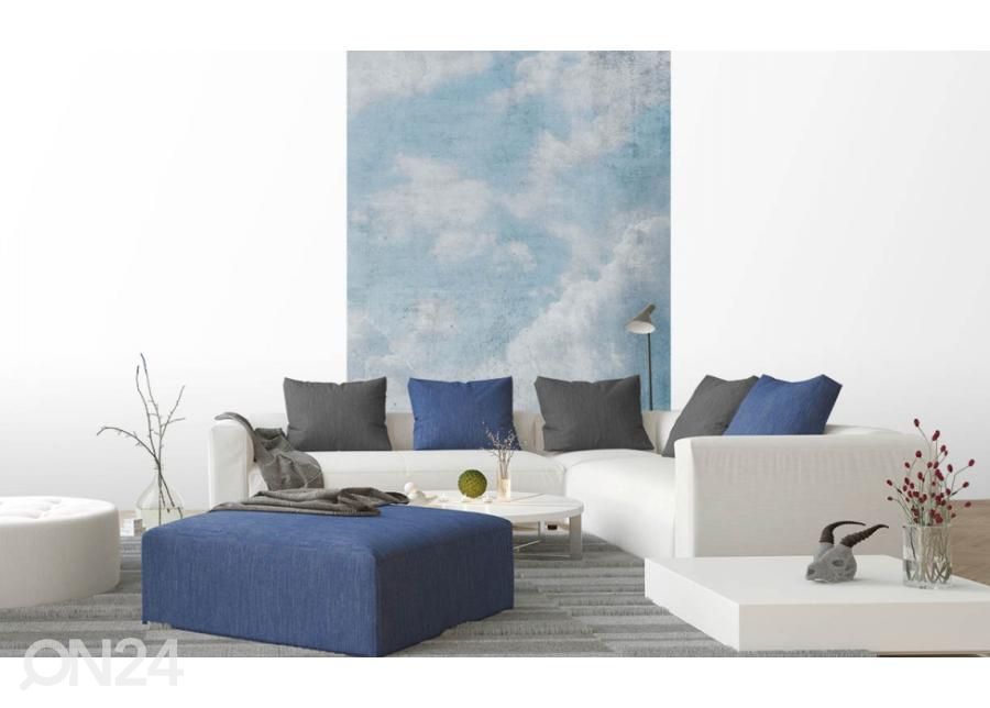 Non-woven kuvatapetti Blue Clouds Abstract 150x250 cm kuvasuurennos
