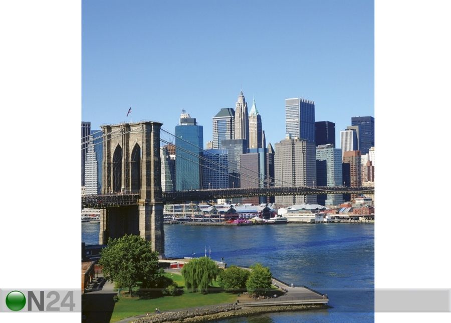 Non-woven kuvatapetti Brooklyn bridge 225x250 cm kuvasuurennos