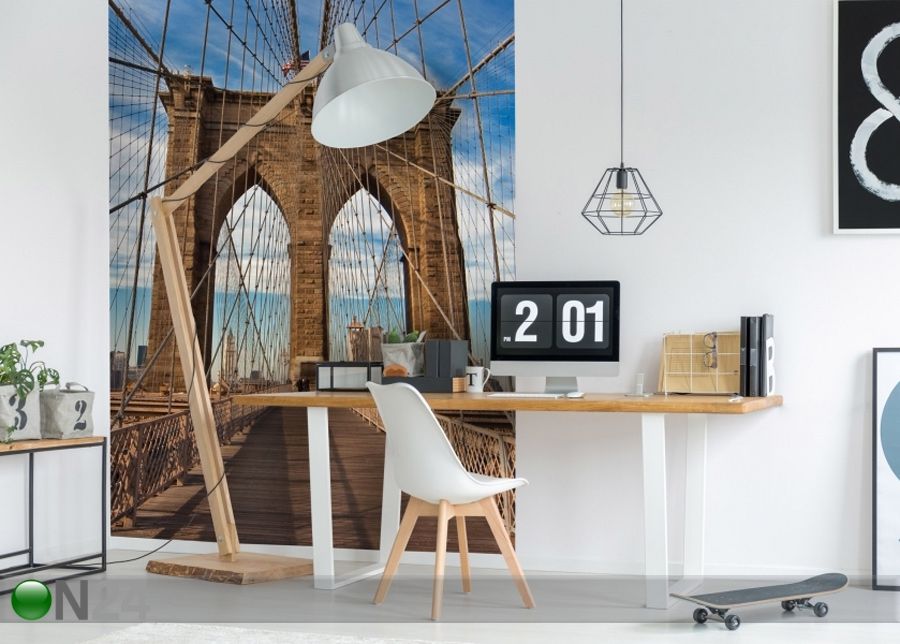 Non-woven kuvatapetti Brooklyn bridge 375x250 cm kuvasuurennos