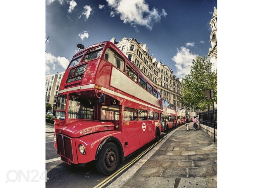 Non-woven kuvatapetti Double decker bus 150x250 cm kuvasuurennos