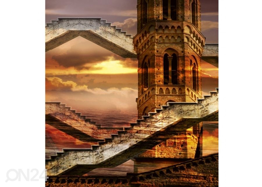 Non-woven kuvatapetti Ethereal tower 225x250 cm kuvasuurennos