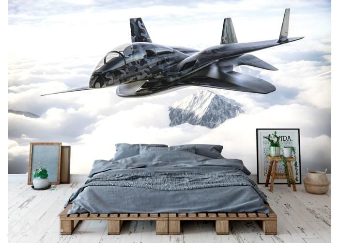 Non-woven kuvatapetti Fighter Jet 368x254 cm kuvasuurennos