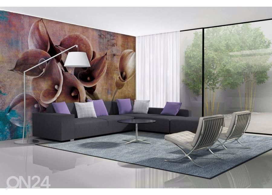 Non-woven kuvatapetti Flower Abstract II 225x250 cm kuvasuurennos