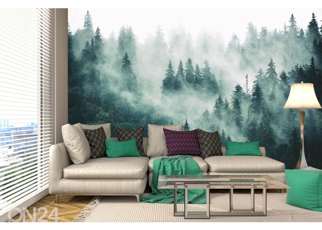 Non-woven kuvatapetti Foggy Forest kuvasuurennos