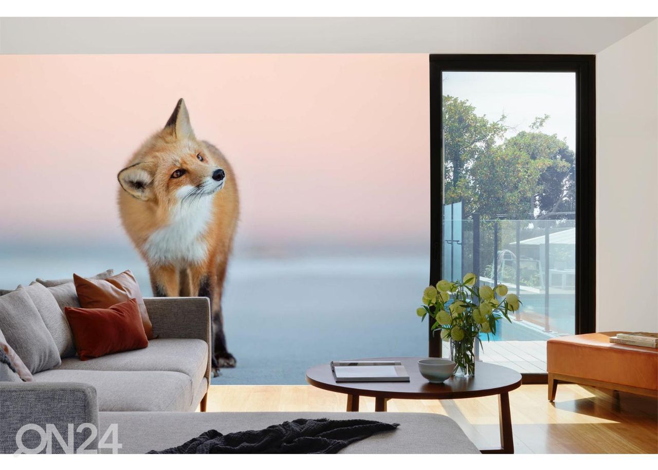 Non-woven kuvatapetti Fox Turns Its Head kuvasuurennos