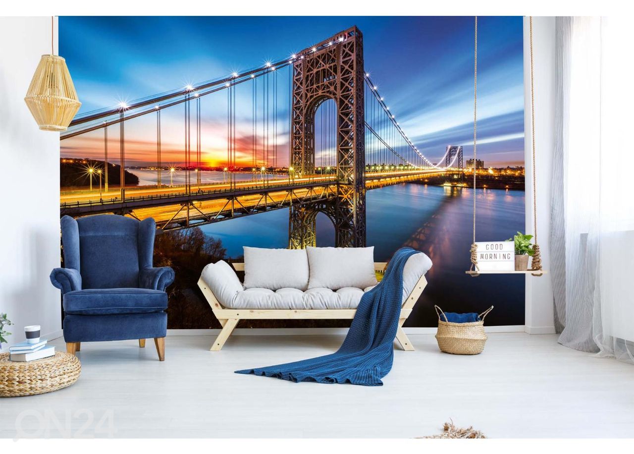 Non-woven kuvatapetti George Washington Bridge kuvasuurennos