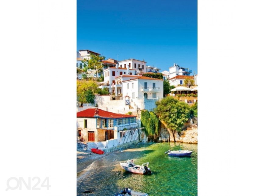 Non-woven kuvatapetti Greece coast 150x250 cm kuvasuurennos