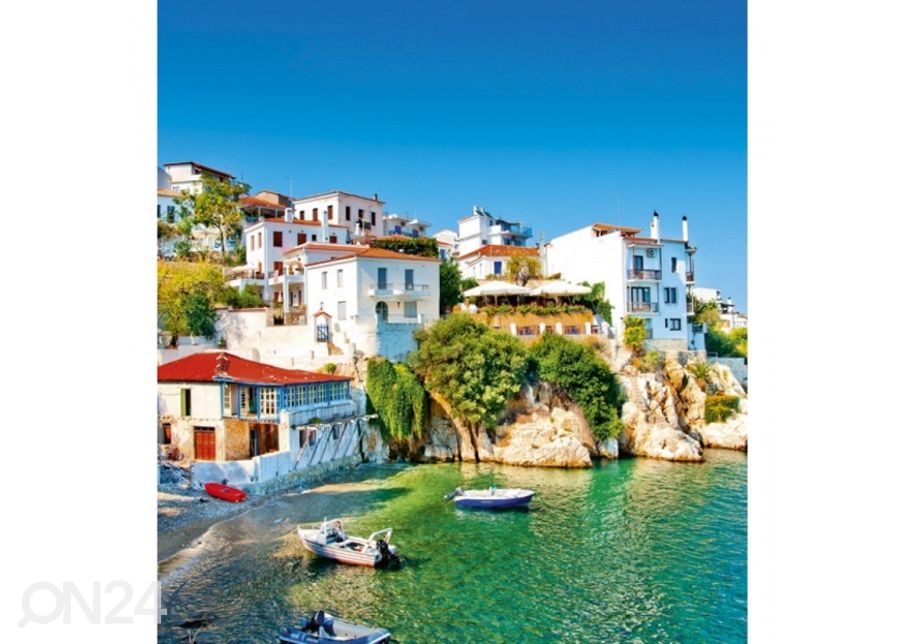 Non-woven kuvatapetti Greece coast 375x250 cm kuvasuurennos