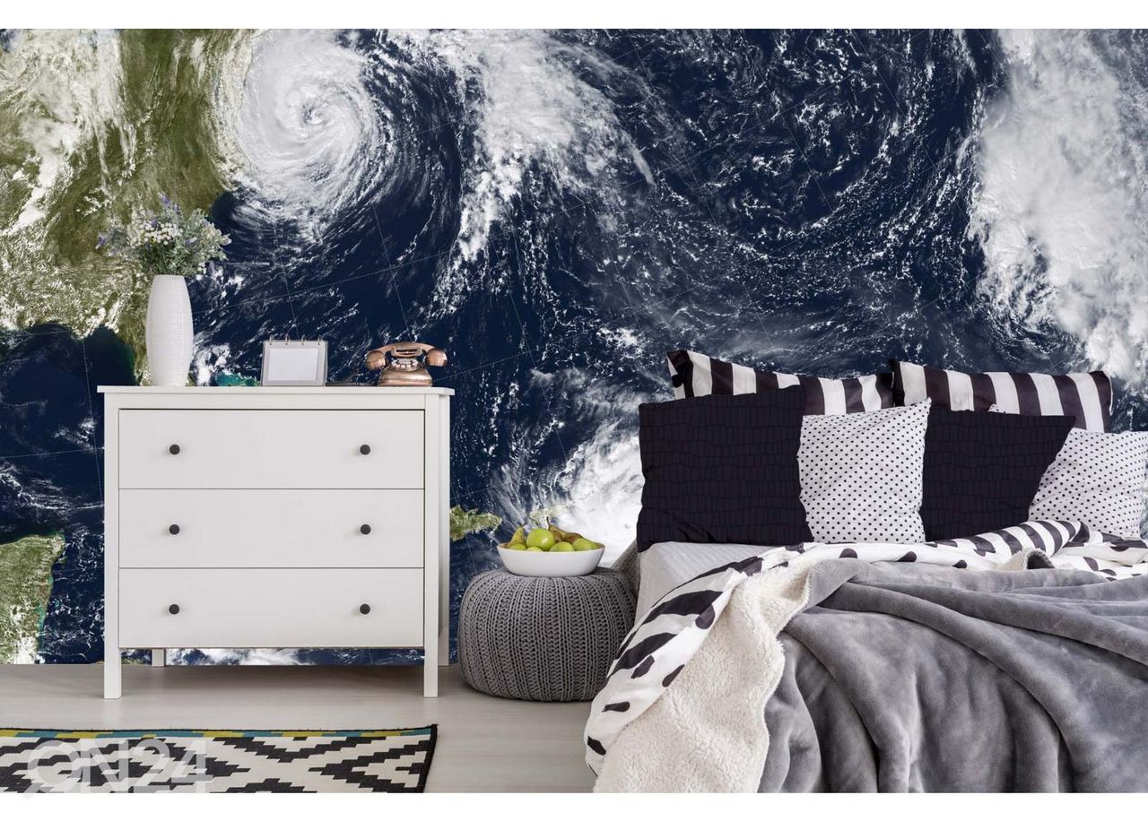 Non-woven kuvatapetti Hurricane Harvey kuvasuurennos