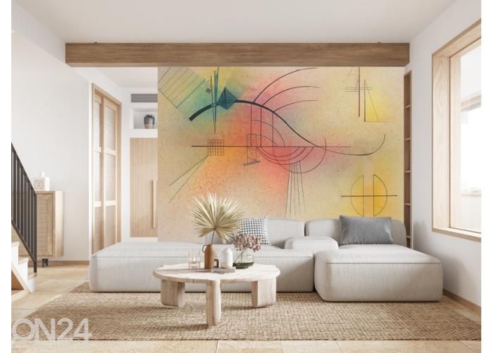 Non-woven kuvatapetti Linie by Wassily Kandinsky 400x260 cm kuvasuurennos