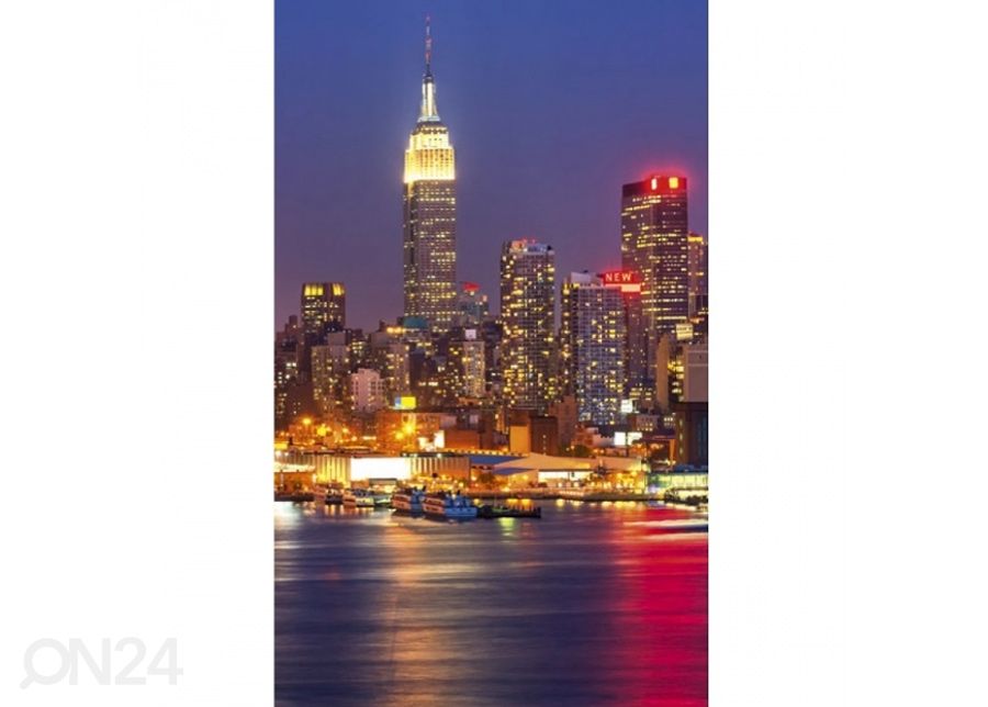 Non-woven kuvatapetti Manhattan at night 150x250 c kuvasuurennos