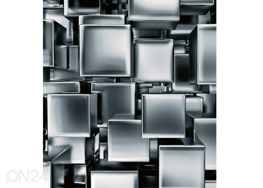 Non-woven kuvatapetti Metal cubes 150x250 cm250 cm kuvasuurennos