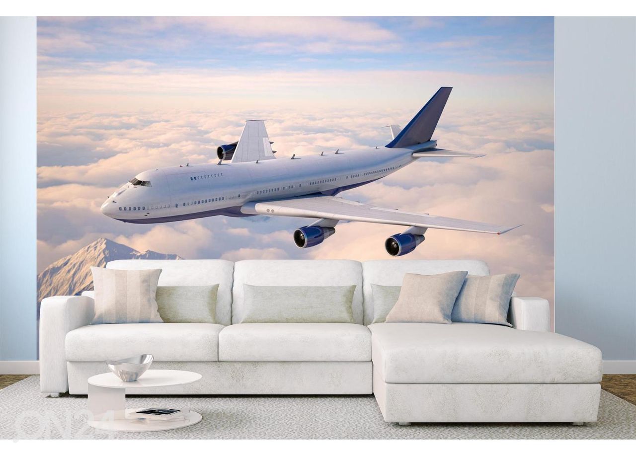 Non-woven kuvatapetti Passenger Aircraft kuvasuurennos