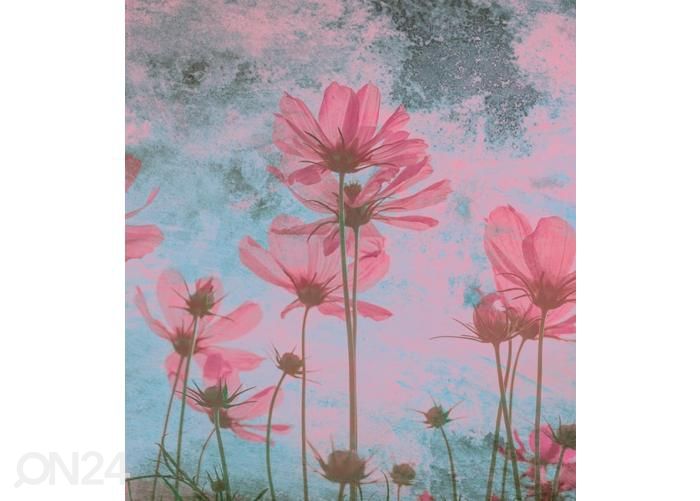 Non-woven kuvatapetti Pink Flower Abstract 150x250 cm kuvasuurennos