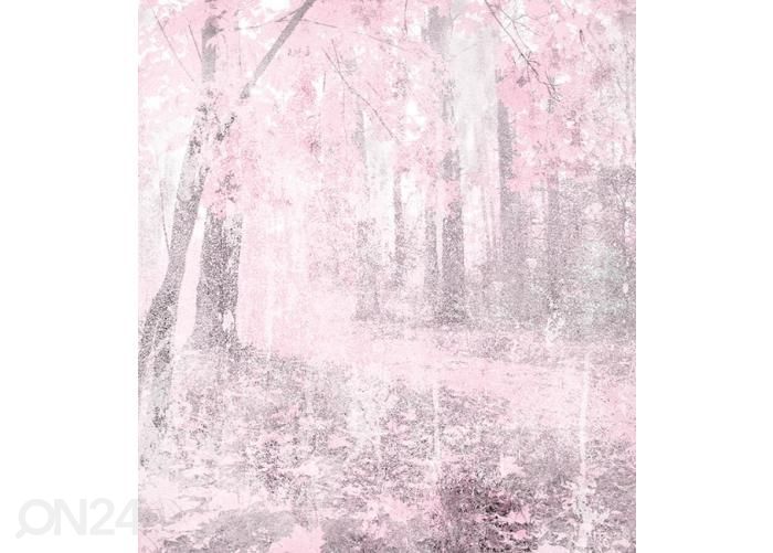 Non-woven kuvatapetti Pink Forest Abstract 150x250 cm kuvasuurennos
