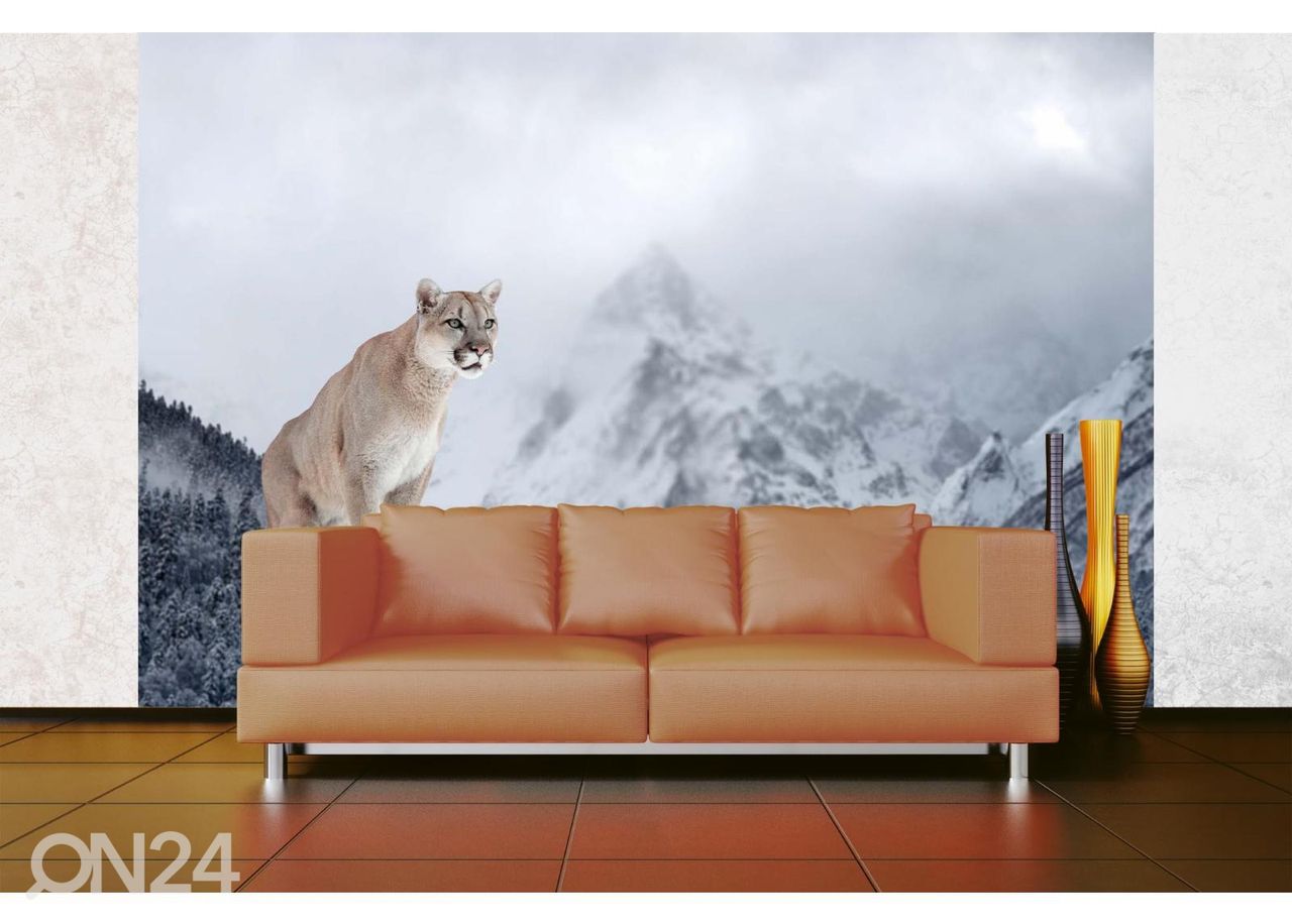 Non-woven kuvatapetti Portrait Of A Cougar kuvasuurennos