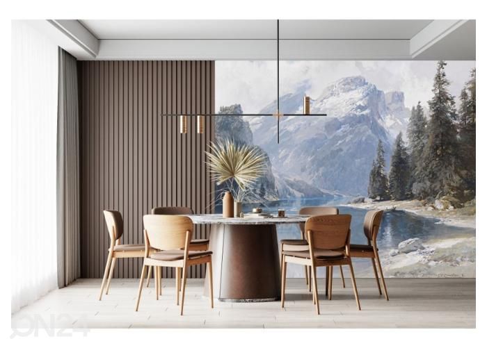 Non-woven kuvatapetti Pragser Wildsee by Edward Theodore Compton 368x254 cm kuvasuurennos