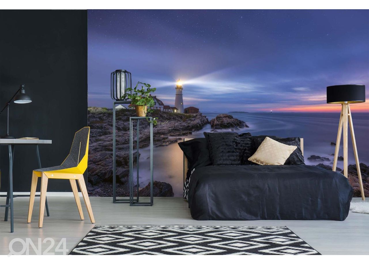 Non-woven kuvatapetti Stars Over Lighthouse kuvasuurennos