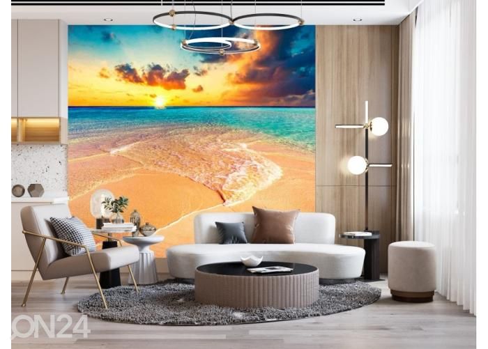 Non-woven kuvatapetti Tropical Beach 400x260 cm4 cm kuvasuurennos