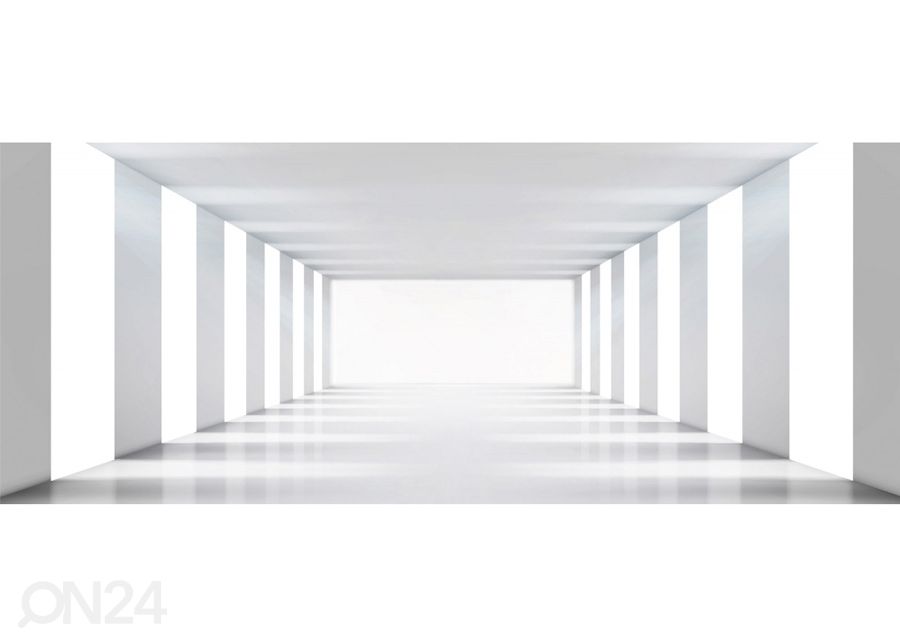 Non-woven kuvatapetti White corridor 225x250 cm kuvasuurennos