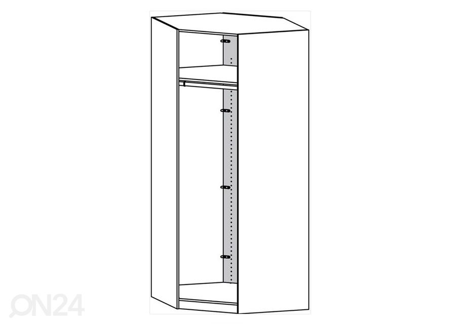Nurkkakaapin runko SAVE h220 cm kuvasuurennos