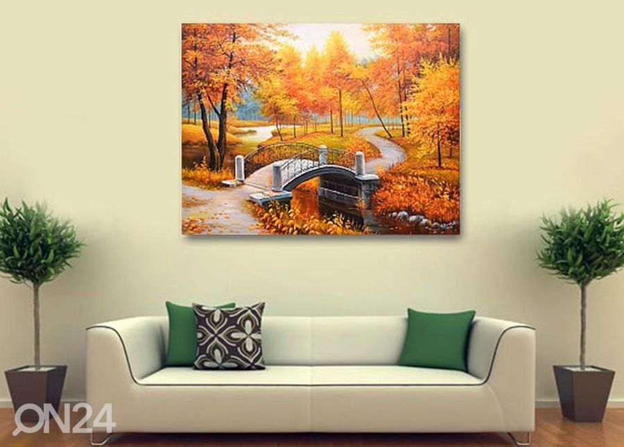 Öljymaalaus KULTAINEN SYKSY 90x120 cm kuvasuurennos