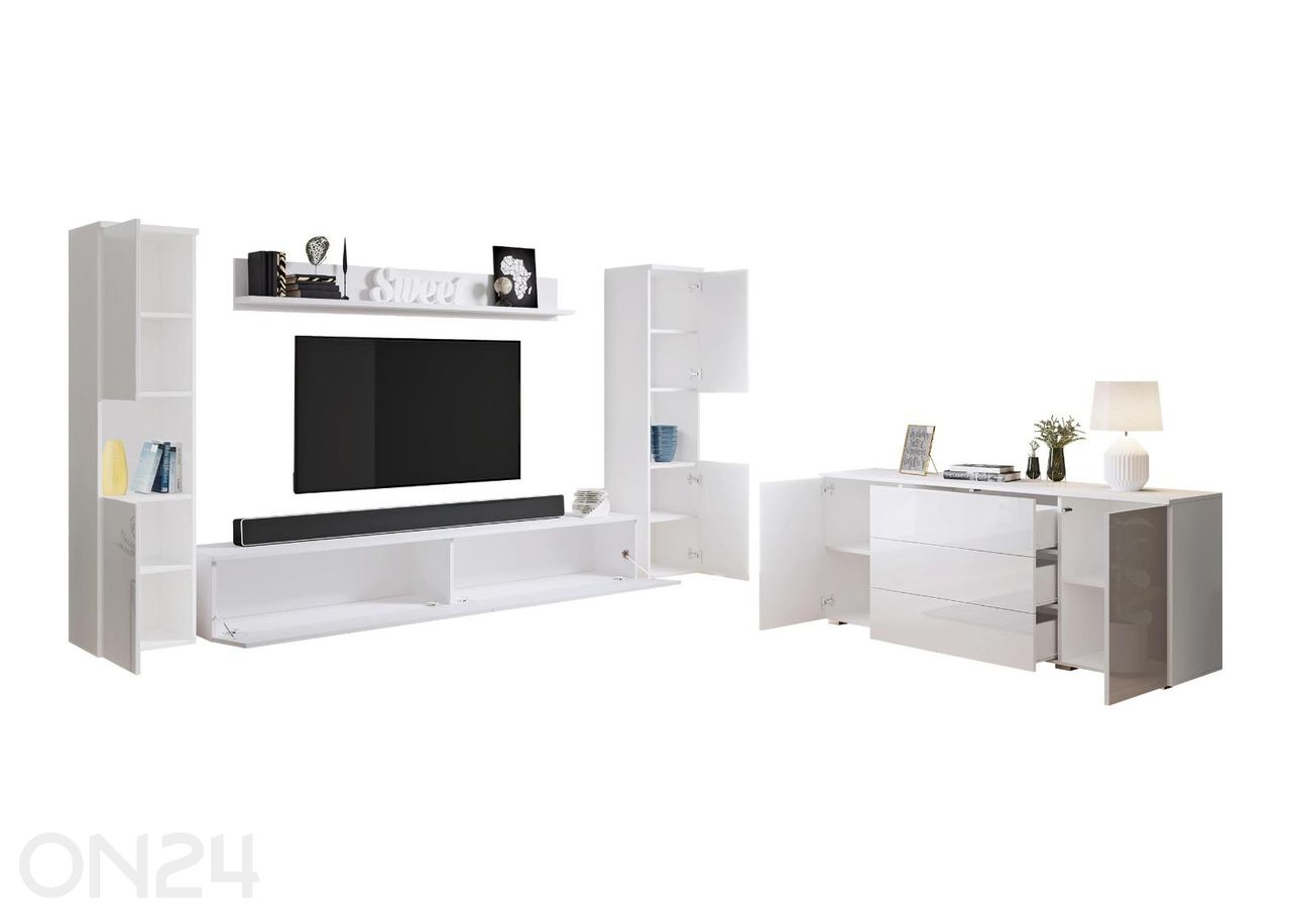 Olohuoneen kalusteryhmä Paris II + LED kuvasuurennos