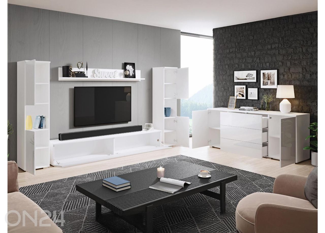 Olohuoneen kalusteryhmä Paris II + LED kuvasuurennos