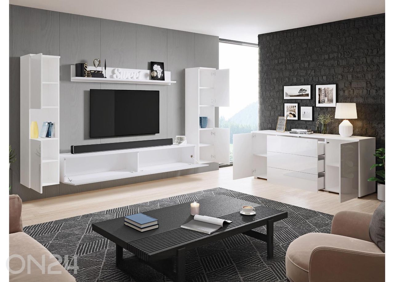 Olohuoneen kalusteryhmä Paris II + LED kuvasuurennos