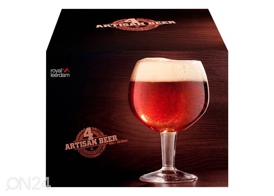 Oluttuoppi Royal Leerdam Artisan, Belgian 60 cl, 4 kpl kuvasuurennos