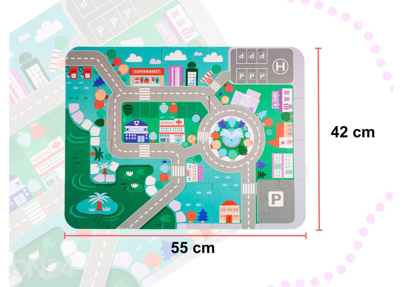 Opettavat puupalikat Kaupunki, 120 kpl kuvasuurennos