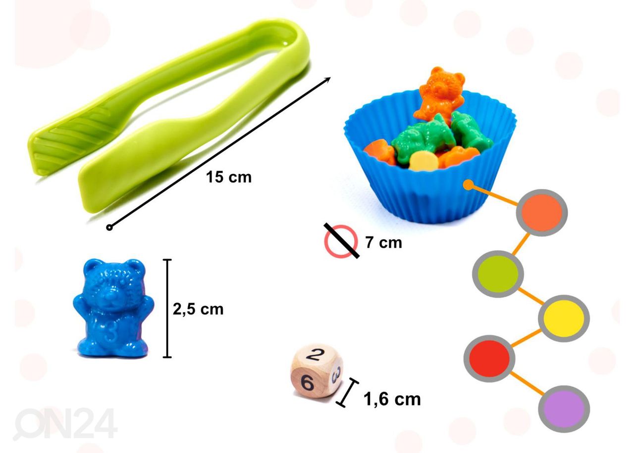 Oppimislelu Teddy Bears 44 osaa kuvasuurennos