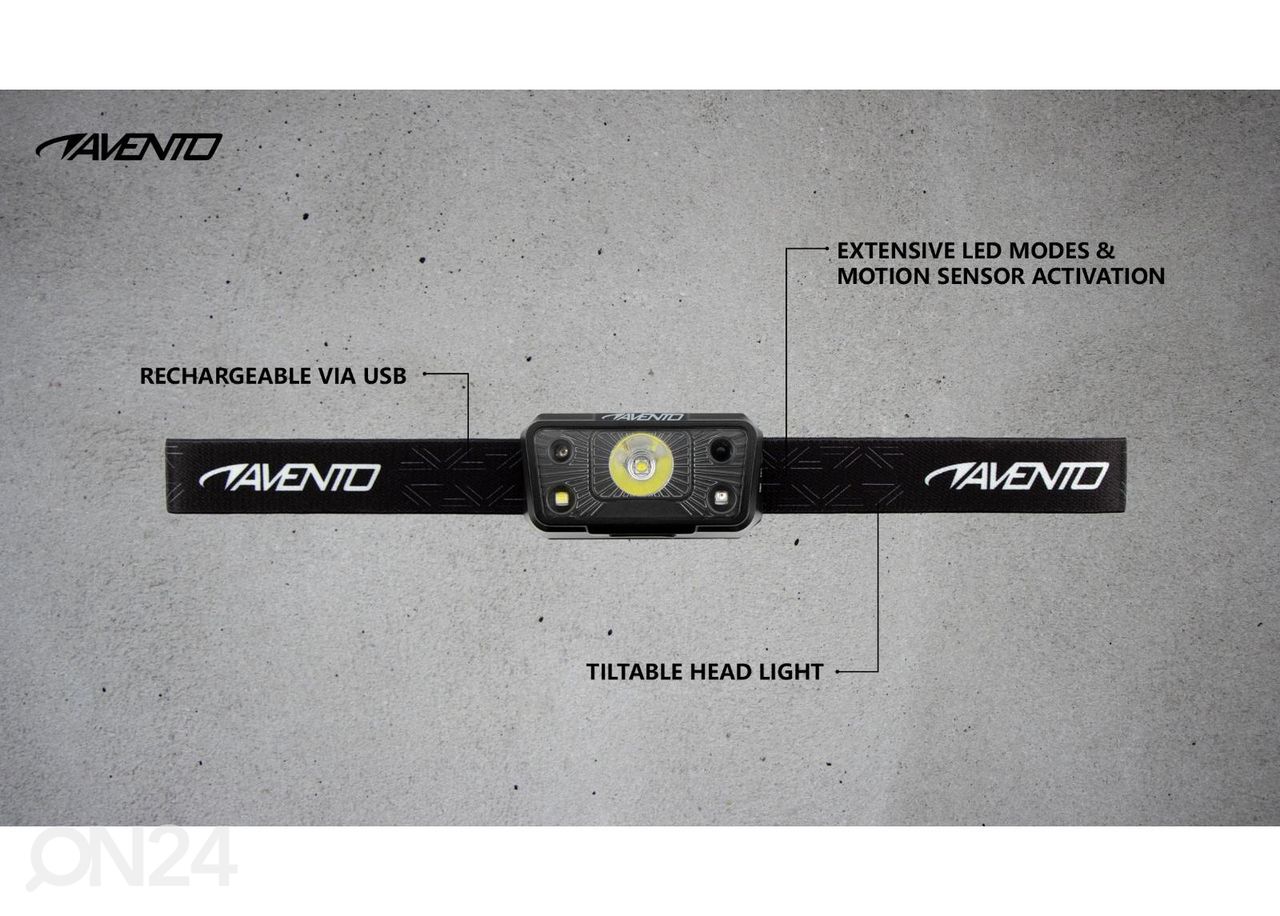Otsalamppu LED ladattava Avento kuvasuurennos