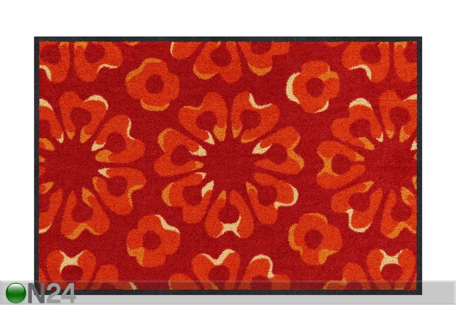 Ovimatto Block Print ruby 50x75 cm kuvasuurennos