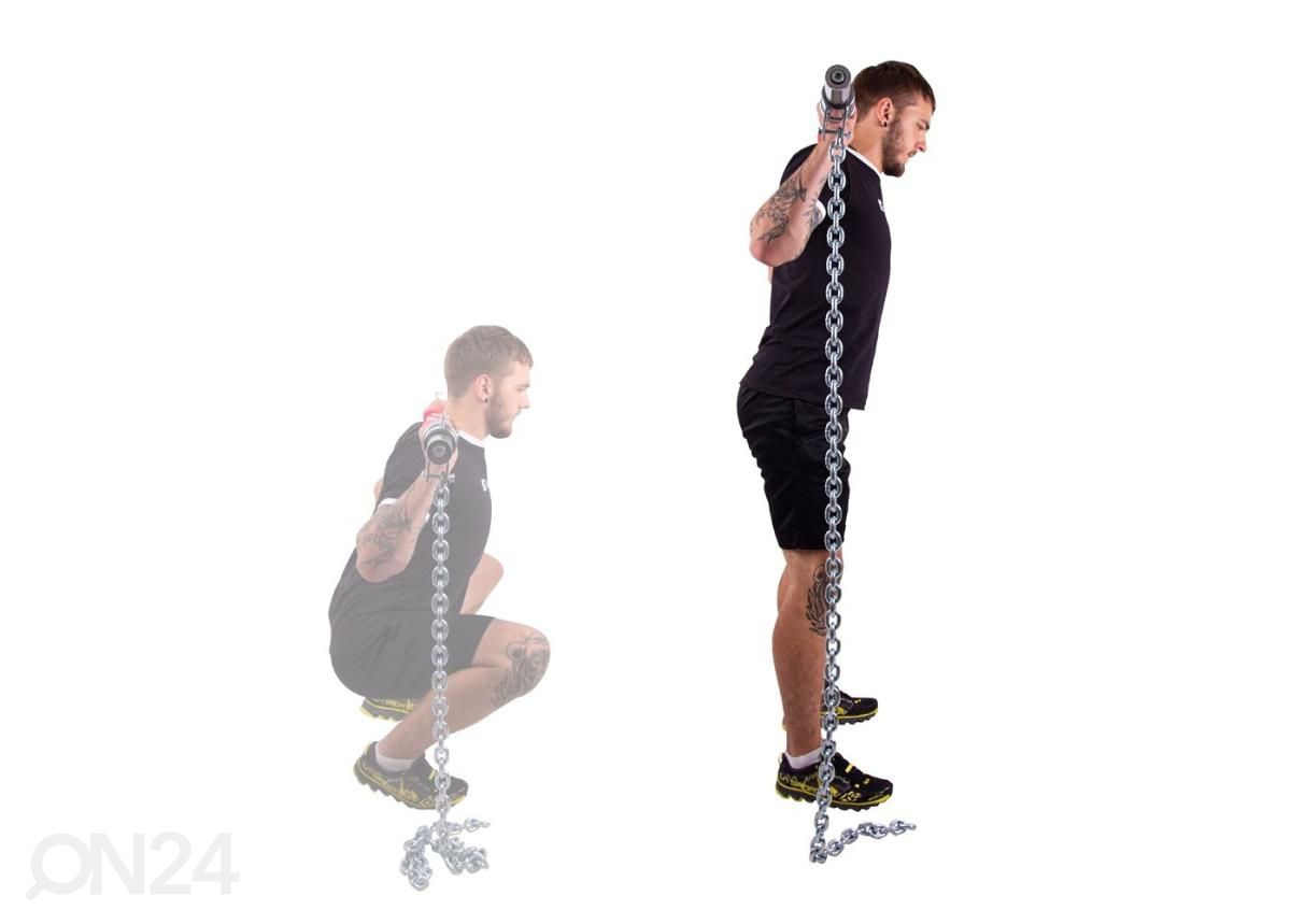Painoketjut + painonnostotanko Chainbos Set 2x20kg inSPORTline kuvasuurennos