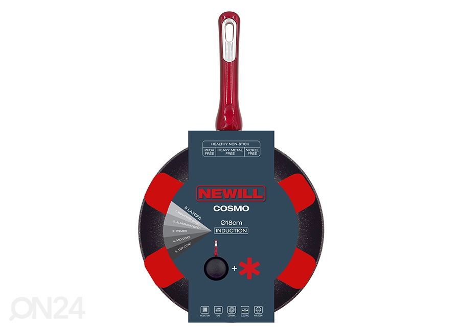 Paistinpannu Neill Cosmo Ø 18 cm + pannusuoja, induktio kuvasuurennos