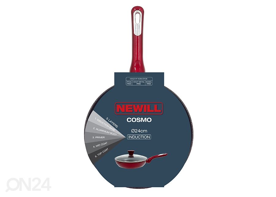 Paistinpannu Neill Cosmo Ø 24 cm lasikansi, induktio kuvasuurennos