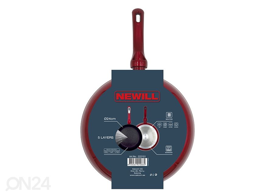 Paistinpannu Neill Cosmo Ø 24 cm + pannusuoja, induktio kuvasuurennos