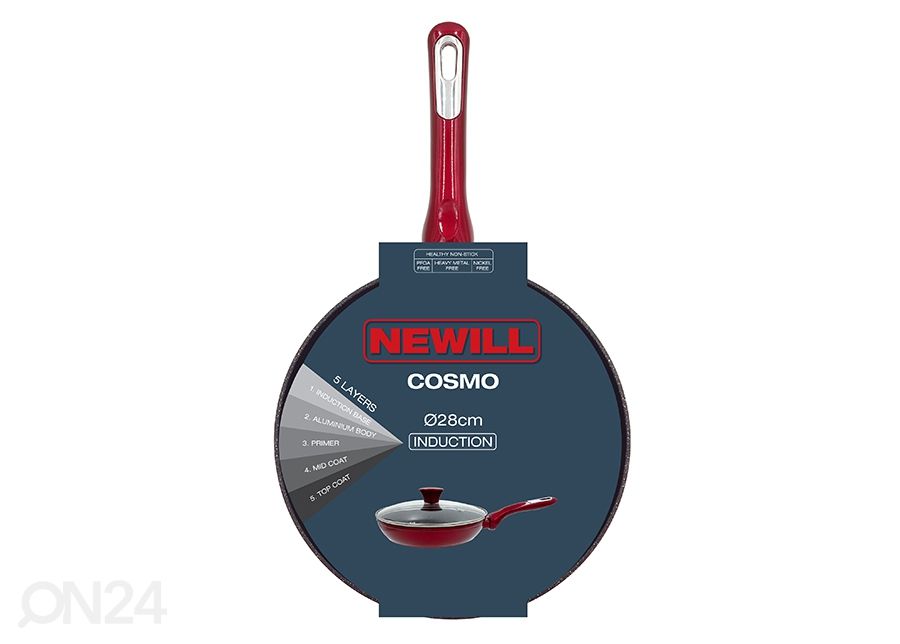 Paistinpannu Neill Cosmo Ø 28 cm lasikansi, induktio kuvasuurennos