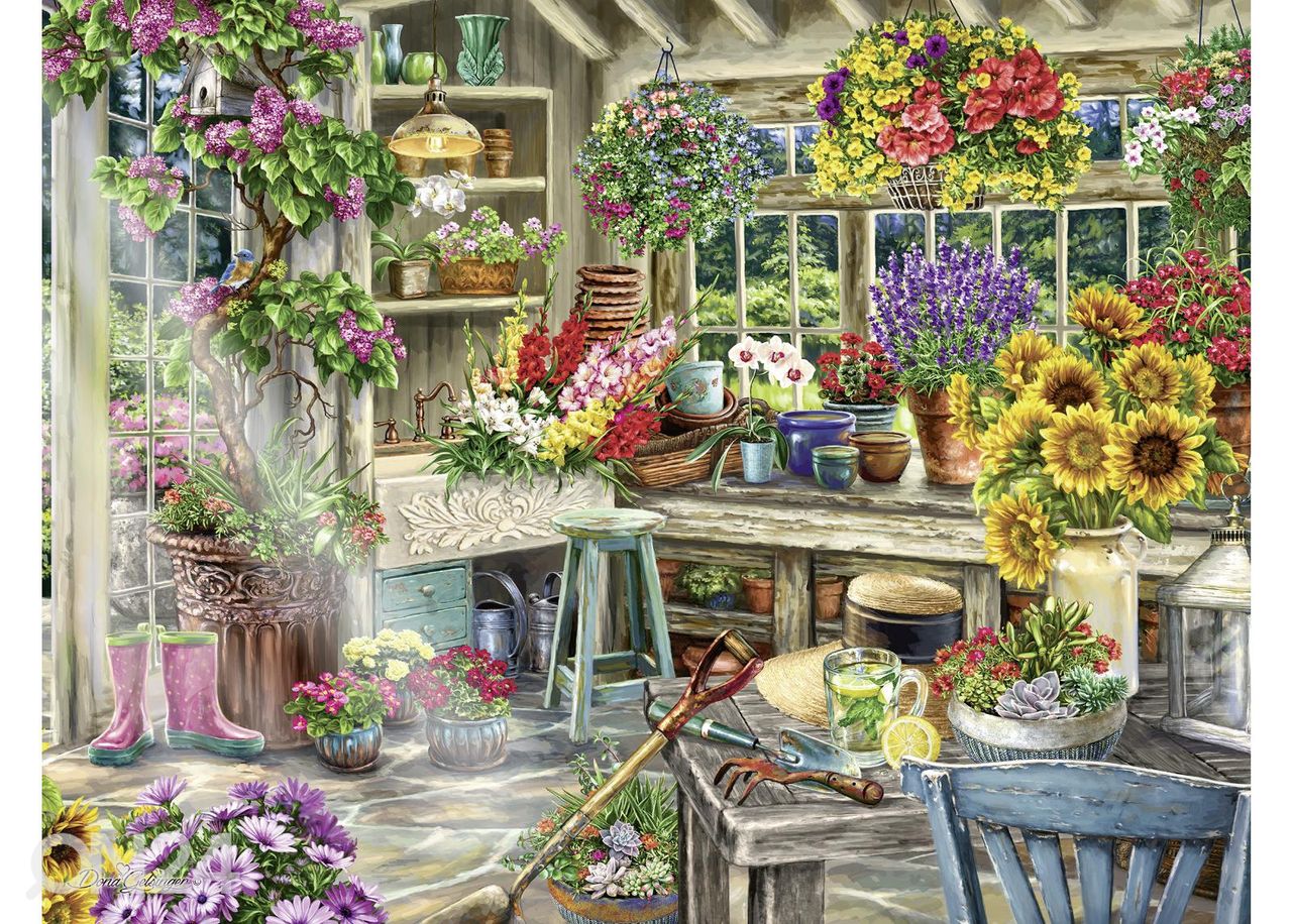 Palapeli Ravensburger Puutarhaparatiisi 2000 palaa kuvasuurennos