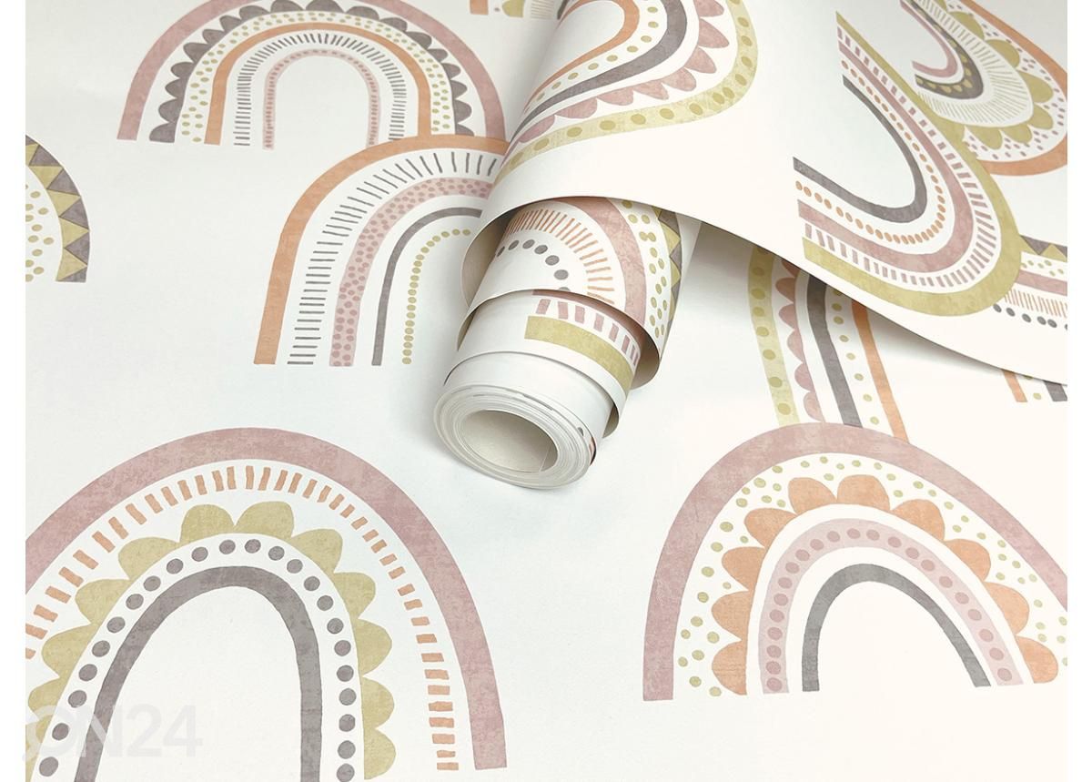 Paperitapetti Boho Rainbow kuvasuurennos