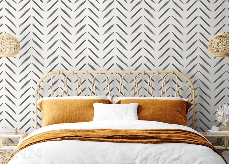 Paperitapetti Chevron Brush Marks kuvasuurennos