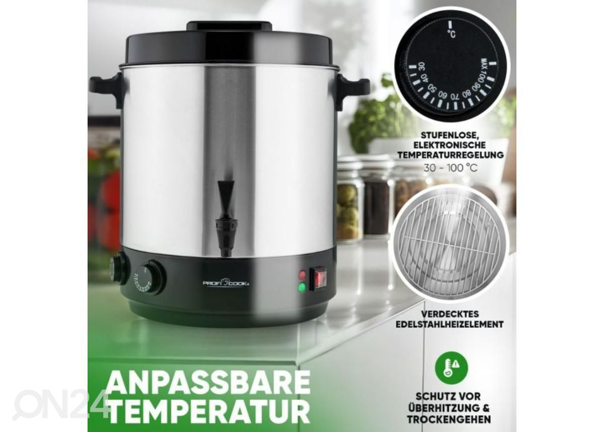 Pastörointi-juomasäiliö 32L ProfiCook PCEKA1283 kuvasuurennos