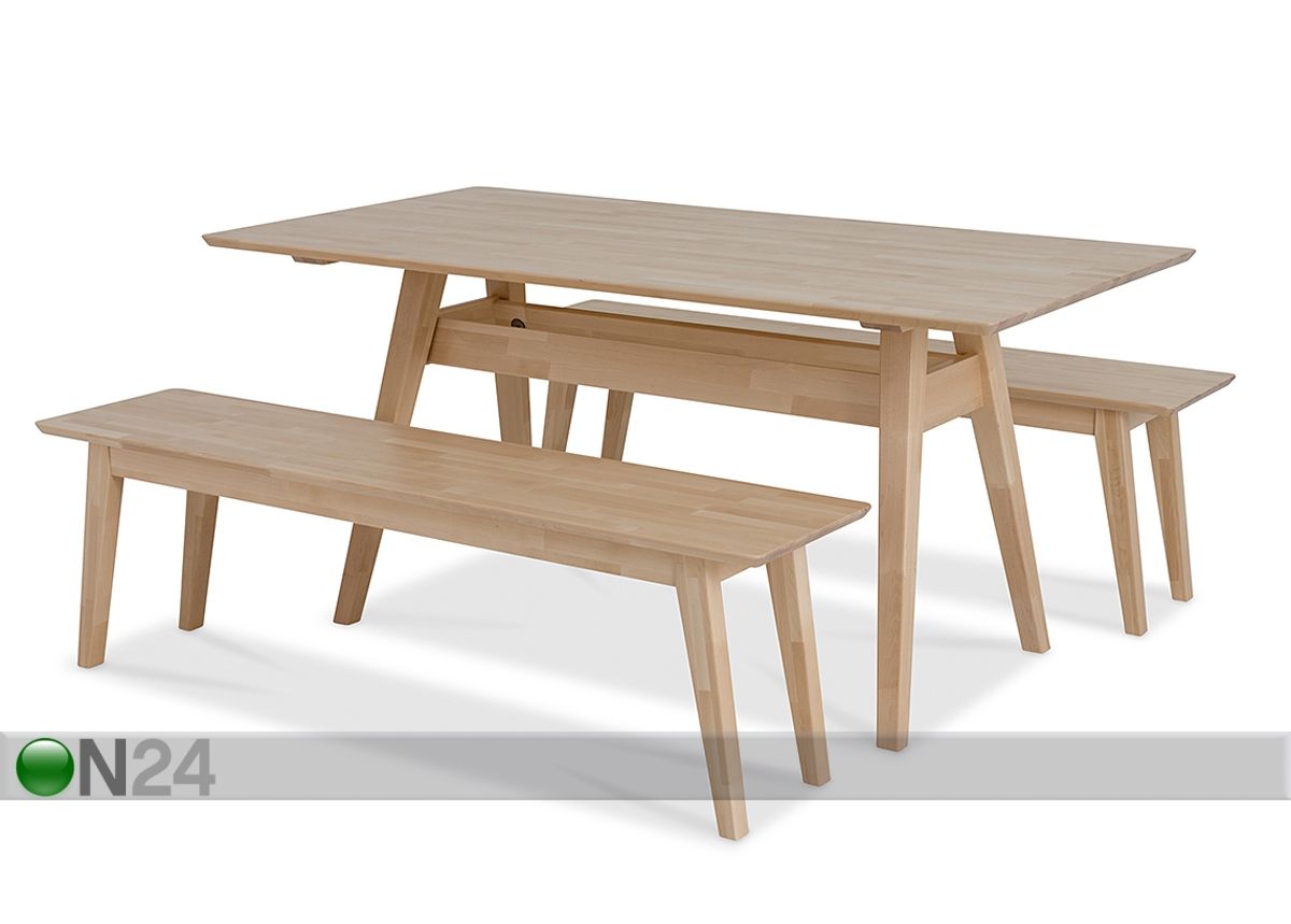 Penkki NOTTE, koivu 150 cm kuvasuurennos