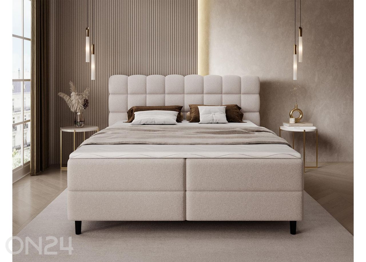 Pesukastilla varustettu kontinenttityyppinen sänky Camma 140x200 cm kuvasuurennos