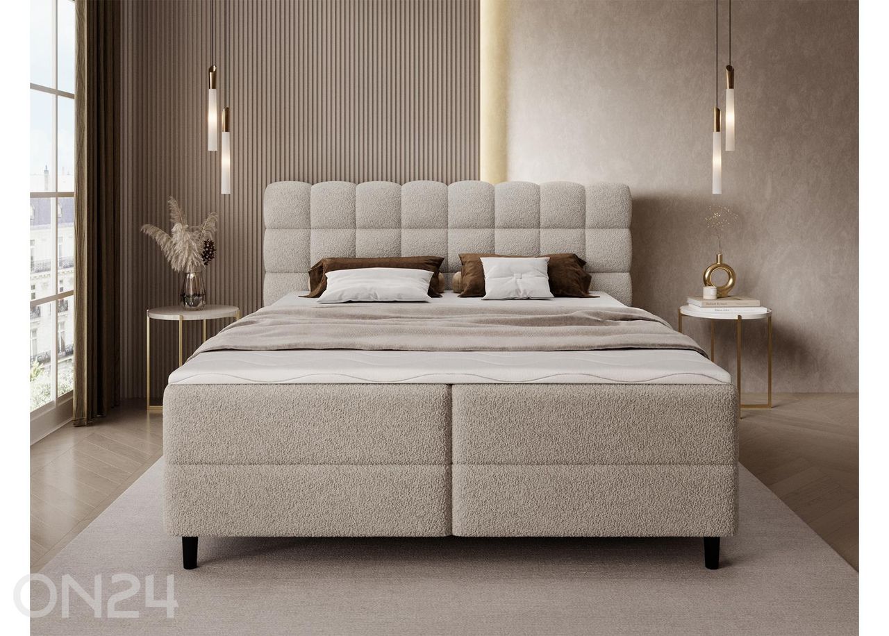 Pesukastilla varustettu kontinenttityyppinen sänky Camma 140x200 cm kuvasuurennos