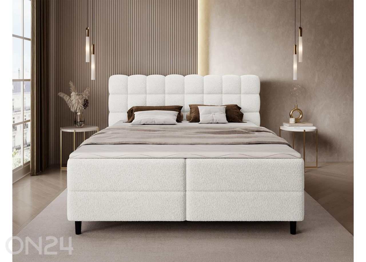 Pesukastilla varustettu kontinenttityyppinen sänky Camma 140x200 cm kuvasuurennos
